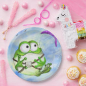 フロッグパラグライダーおもしろい紙プレート ペーパープレート (パーティー)