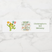 フロッグパーソナライズされた幼児キッズボーイガール誕生日 ペットボトルラベル (シングルラベル)