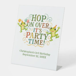 フロッグパーソナライズされた幼児キッズボーイガール誕生日 台座サイン