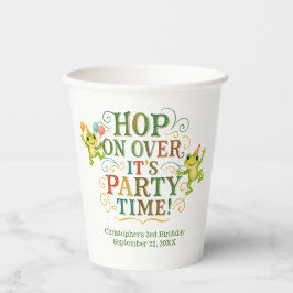 フロッグパーソナライズされた幼児キッズボーイガール誕生日 紙コップ