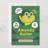 フロッグファースト誕生日招待状 招待状 (正面)