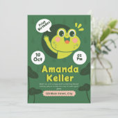 フロッグファースト誕生日招待状 招待状 (スタンド正面)