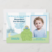 フロッグプリンスボーイズ誕生日招待状テンプレート 招待状 (正面)