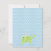 フロッグプリンス水玉模様ベビーシャワー招待状 招待状 (裏面)