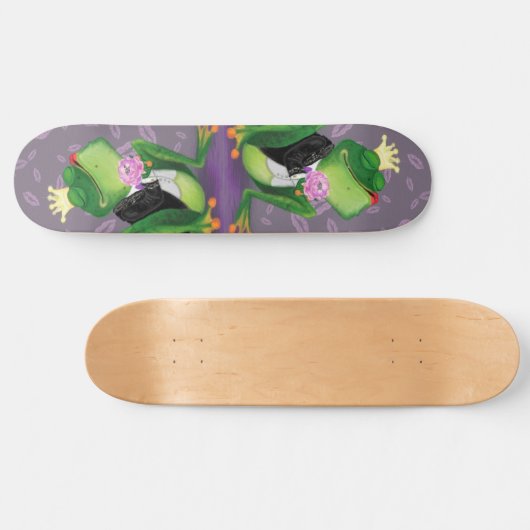 フロッグプリンセスおもしろいスケートボードキス スケートボード (横)