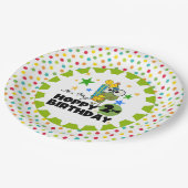 フロッグホッピー2歳の誕生日紙プレート ペーパープレート (アングル)