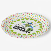 フロッグホッピー3rd誕生日紙プレート ペーパープレート (アングル)