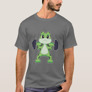 フロッグボディビルダーダンベルボディビル Tシャツ