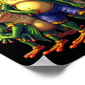 フロッグマルディグラおもしろいスの衣装 ポスター (角)