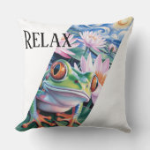 フロッグユニークガーデンフローラ装飾用クッション クッション (正面)