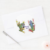 フロッグルールステッカー ラウンドシール (封筒)