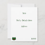 フロッグ誕生日パーティーの招待 招待状 (裏面)