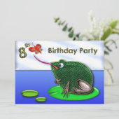 フロッグ&バグインポンド8誕生日 招待状 (スタンド正面)