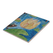 フロッグ&《植物》スイレンズセラミックタイル タイル (側面)