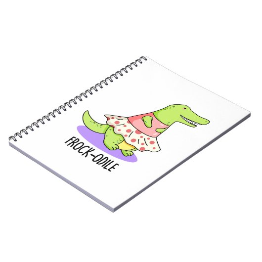 フロッコダイル ユニークなカエルのダジャレ ノートブック (左側)