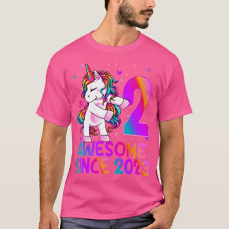 フロッシングユニコーン 2歳の誕生日 女の子 ユニコ Tシャツ