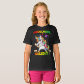 フロッシングUnicorn就学前キャップ卒業証書 Tシャツ (正面フル)