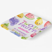 フロッティ二枚!ガールピンクかわいこちゃんフルーツ2nd誕生日 ペーパープレート (傾斜あり)