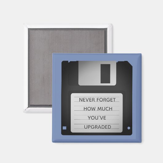 フロッピッやる気を起こさせるプディスクアップグレード引用文 マグネット (正面/裏面)