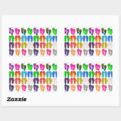 フロッピングを反転 長方形シール (シート)