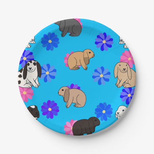 フロッピーで育てたウサギ ペーパープレート (正面)