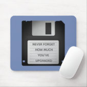 フロッピーやる気を起こさせるディスクのアップグレード引用文  マウスパッド (マウス)