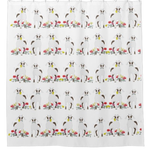 フロッピーエイドヤギのシャワーカーテン シャワーカーテン (正面)