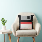 フロッピーディスクピロー – 黒、銀、赤 クッション (椅子)