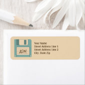 フロッピーディスクレトロスタイルモノグラム差出人住所 ラベル (インサイチュ)