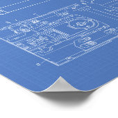 フロッピーディスク1997特許技術 – 青写真 ポスター (角)