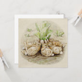 フロッピーバニー眠っている(Beatrix Potter) カード (正面/裏面インサイチュ)