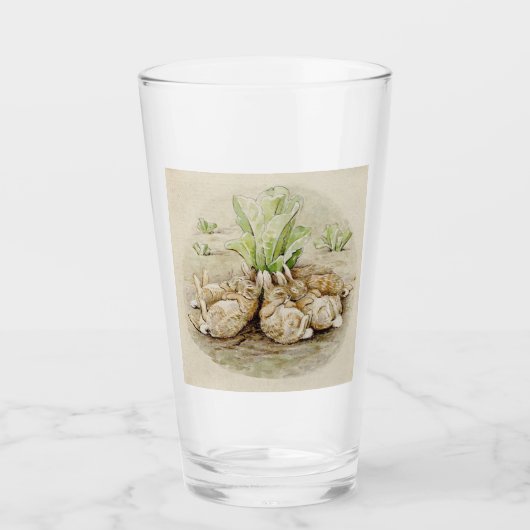 フロッピーバニー眠っている(Beatrix Potter) タンブラーグラス (正面)