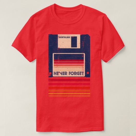 フロッピー忘れディスクなし Tシャツ (デザイン正面)