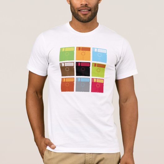 フロッピー・ディスク色のワイシャツ Tシャツ (正面)