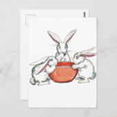 フロップス、モズスとコットンテール ポストカード (正面/裏面)