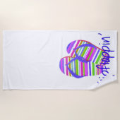 フロップピンを反転' ビーチタオル (正面)