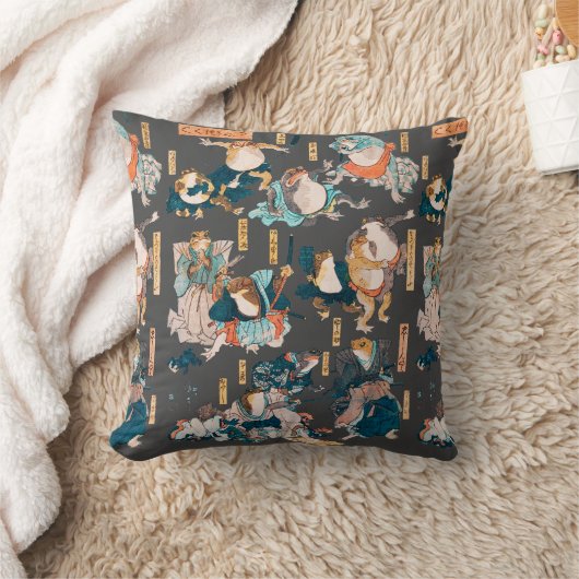 フロッ日本のグ浮世絵 クッション (ブランケット)