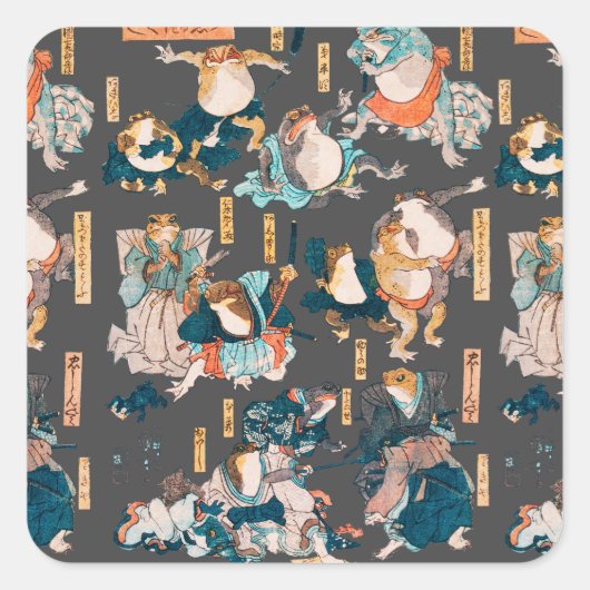 フロッ日本のグ浮世絵 スクエアシール (正面)