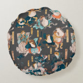 フロッ日本のグ浮世絵 ラウンドクッション (裏面)
