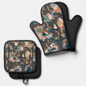 フロッ日本のグ浮世絵 鍋つかみ&鍋敷きセット (正面/裏面)