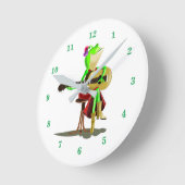 フロッ遊グズギタークカスタムロックカ絵画ラーズ ラウンド壁時計 (傾斜)