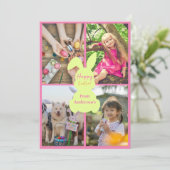 フロハッピーイースターバニー耳4枚フォトコラージュ シーズンカード (スタンド正面)