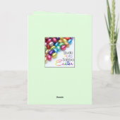 フロヘオスターンドイツのイースターの水の色カップケーキ シーズンカード (裏面)