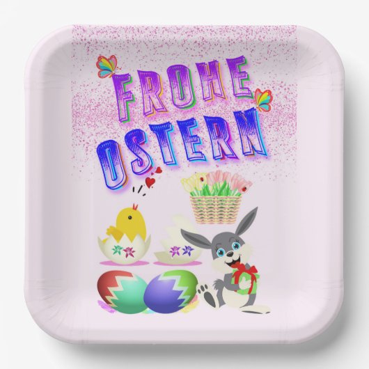 フロヘオスターン ペーパープレート (正面)