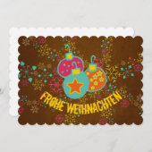 フロヘワイヒナッチンオーナメントホリデーズカード シーズンカード (正面/裏面)