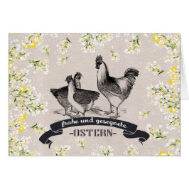 フロヘ・オスターン。イースターカード（ドイツ語）