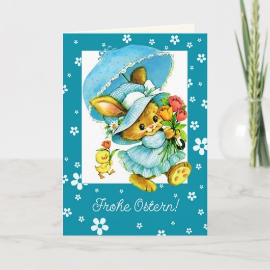フロヘ・オスターン。イースターカード(ドイツ語) シーズンカード (正面)