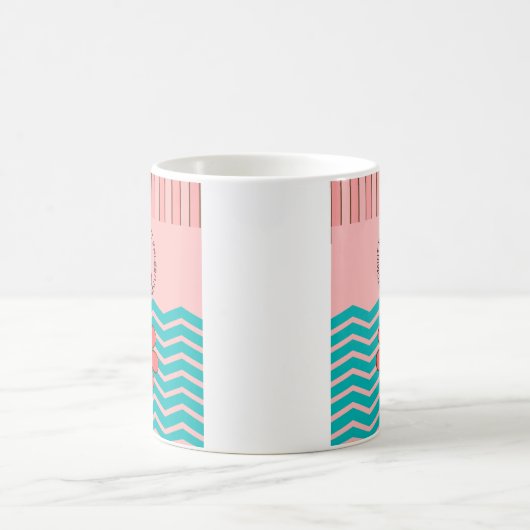 フロボトミストシェブロンデザイン コーヒーマグカップ (中央)