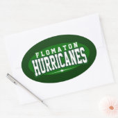 フロマトン高校；ハリケーン 楕円形シール (封筒)