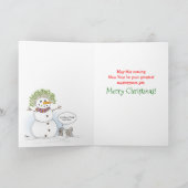 フロマン霜の降りたのクリおもしろいスマス シーズンカード (内部)